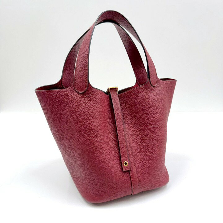 【中古】HERMES エルメス ピコタンロックMM トリヨンクレマンス ルージュヴィフ C刻印