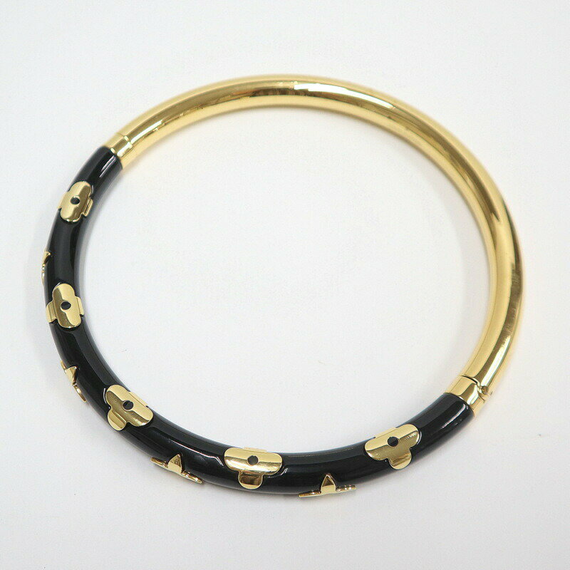 乐天商城 - 【中古】LOUIS VUITTON ルイヴィトン トークデイリーチョーカー モノグラムフラワー ブラック×ゴールド M64843 LE0118
