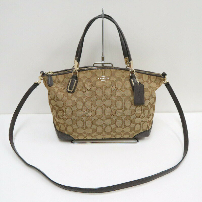 Rakuten - 【中古】COACH コーチ スモールケルシーサッチェル シグネチャー キャンバス×レザー ベージュ×ブラウン F36181
