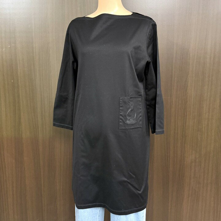 【中古】HERMES エルメス チュニック コットン ブラック #42