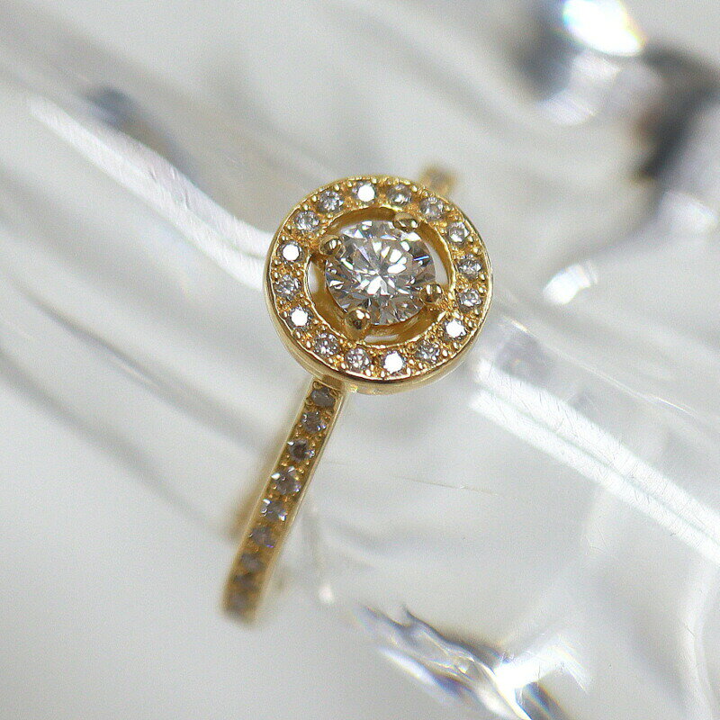 乐天商城 - 【中古】FOREVERMARK フォーエバーマーク K18 ダイヤモンド デザイン リング 指輪 ゴールド D0.20ct/0.16ct 2.9g 9号