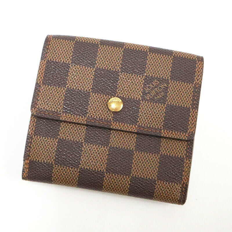 【中古】LOUIS VUITTON ルイヴィトン ポルトモネビエカルトクレディ 二つ折り財布 ダミエ エベヌ N61652 SP1012