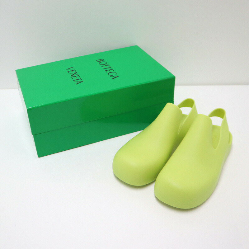【中古】BOTTEGA VENETA ボッテガヴェネタ パドル・サンダル ライトグリーン ラバー #42