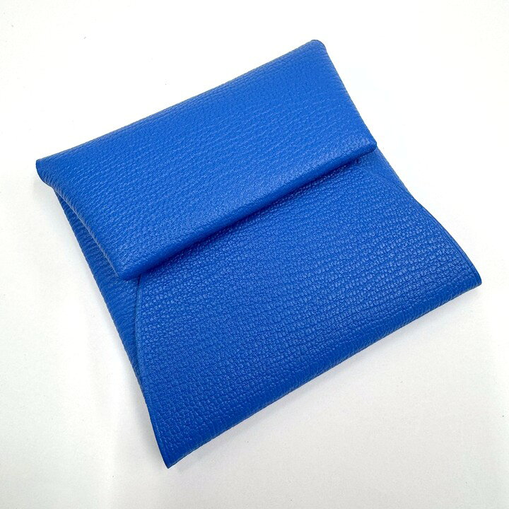 Rakuten - 【中古】HERMES エルメス バスティア コインケース シェーブル ブルーザンジバル W刻印