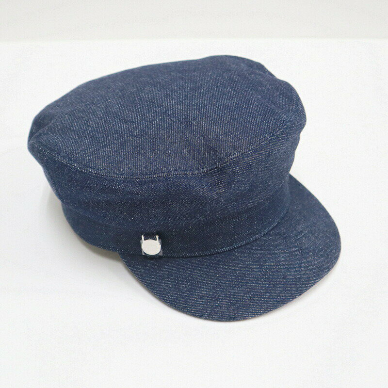 【中古】HERMES エルメス キャスケットドーヴィルデニム 帽子 デニム ネイビー #57 242025N 6057