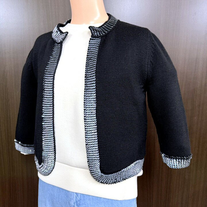 Rakuten - 【中古】CHANEL シャネル カーディガン スパンコール ブラック ウール #42