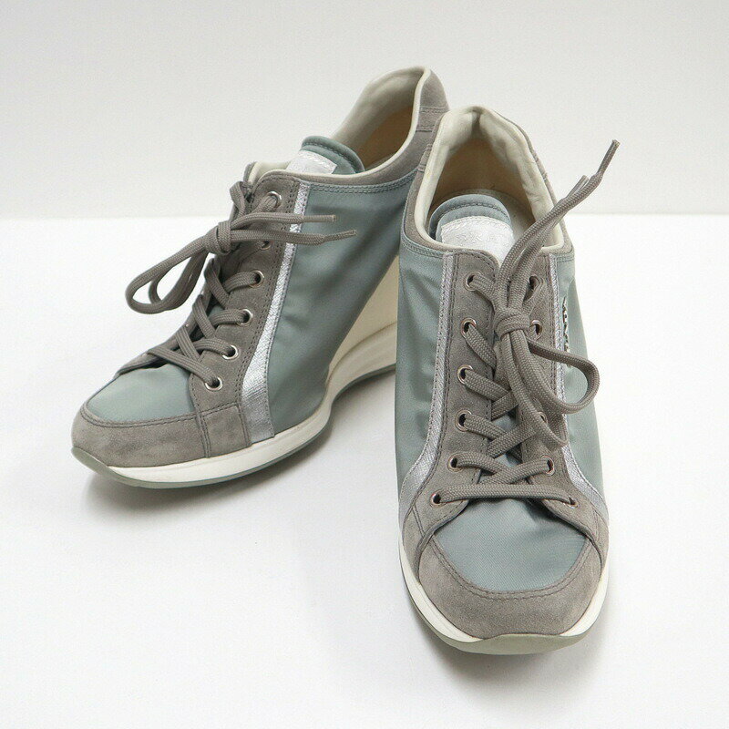 乐天商城 - 【中古】PRADA プラダ スポーツ スニーカー ベージュ×ホワイト #38
