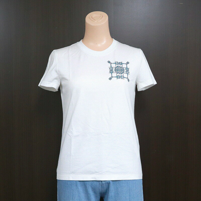 乐天商城 - 【中古】HERMES エルメス Tシャツ ドロワミニ #34 ホワイト