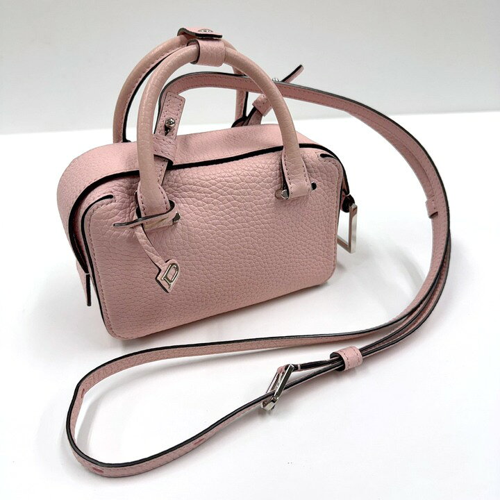 【中古】DELVAUX デルヴォー クールボックス ナノ 2WAYショルダーバッグ カリプゾ ピンク トリヨンソフト