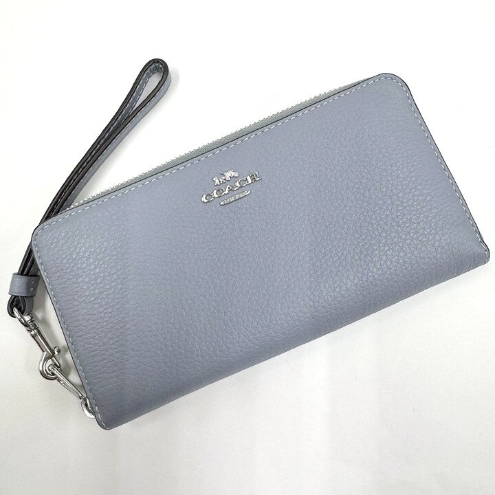 Rakuten - 【中古】COACH コーチ ロングジップアラウンドウォレット 長財布 ブルーベル レザー C4451