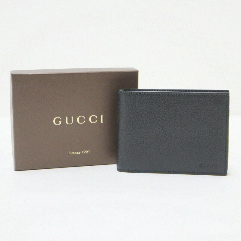 Rakuten - 【中古】GUCCI グッチ 2つ折りコンパクト財布 ブラック レザー アウトレット品 367287