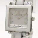 【中古】FENDI クアドロ レディース 腕時計 クオーツ ホワイト セラミック SS ホワイト文字盤 6200L