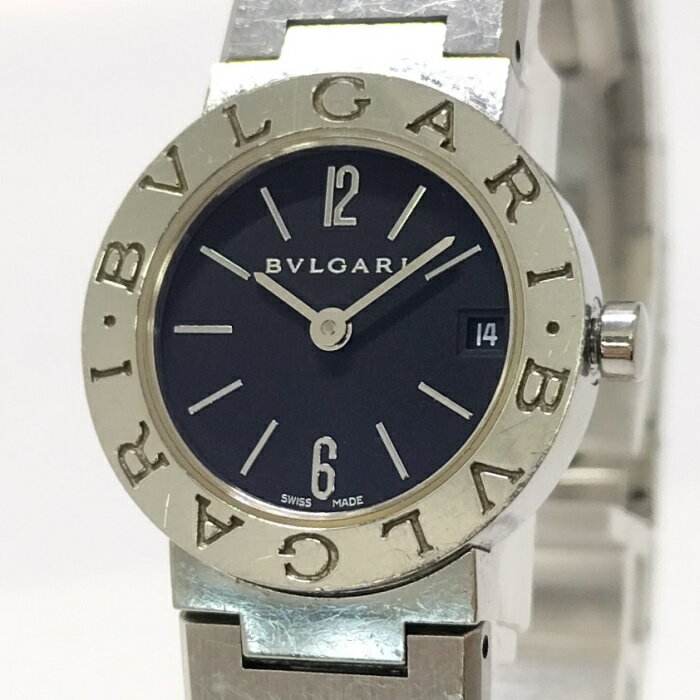 【中古】BVLGARI ブルガリブルガリ クオーツ SS レディース 腕時計 ネイビー文字盤 BB23SS