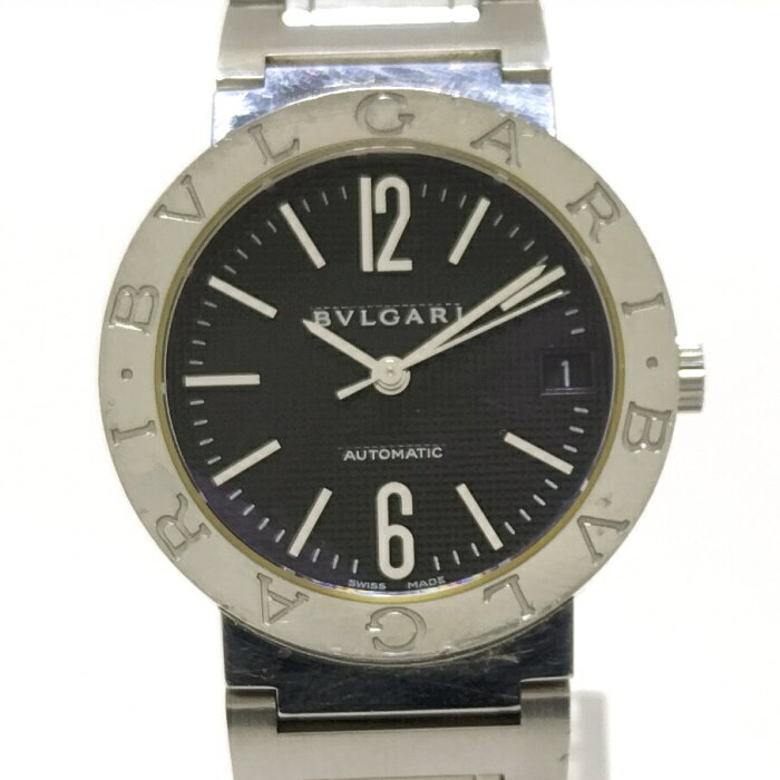 【中古】BVLGARI ブルガリブルガリ 自動巻き SS ボーイズ 腕時計 ブラック文字盤 BB33SS