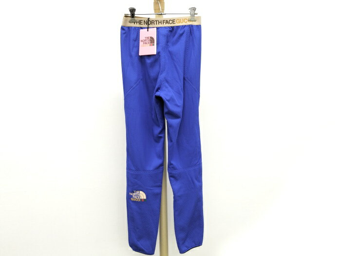 【中古】THE NORTH FACE GUCCIコラボレーション ロングパンツ ポリエステル ブルー 表記サイズS