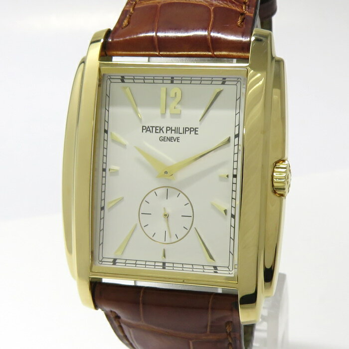 【中古】PATEK PHILIPPE ゴンドーロ 手巻き レザーベルト ホワイト文字盤 5124J- ...