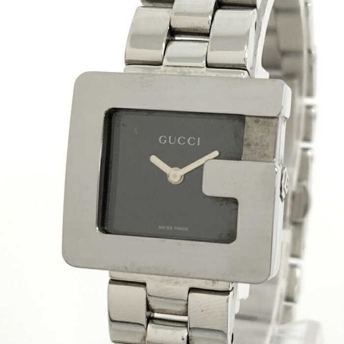 【中古】GUCCI Gウォッチ レディース 腕時計 クオーツ SS ブラック文字盤 3600L