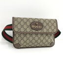 【中古】GUCCI ネオヴィンテージ ボディバッグ シェリーライン GGスプリーム ブラウン 493930