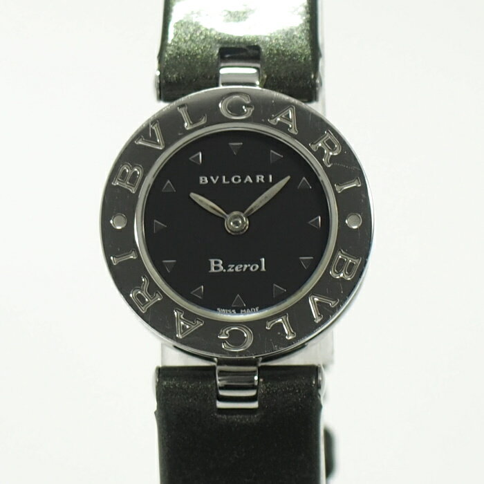 楽天JJcollection【中古】BVLGARI B-ZERO1 レディース 腕時計 SS レザー クオーツ ブラック文字盤 BZ22S