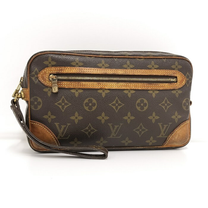 【中古】LOUIS VUITTON マルリードラゴンヌGM クラッチバッグ モノグラム M51825