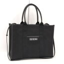 【中古】BALENCIAGA ハードウェア 2WAYトートバッグ キャンバス ブラック 671400