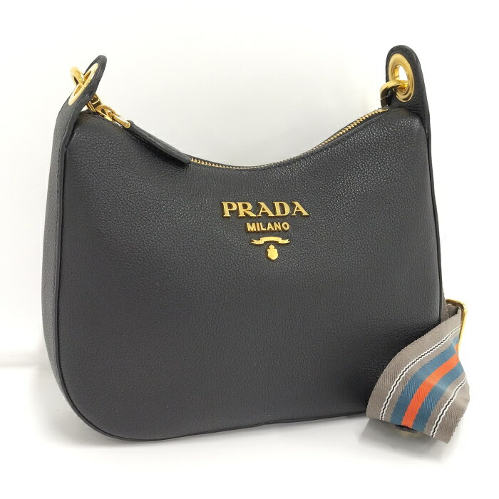 【中古】PRADA ショルダーバッグ レザー バッグ 1BC180