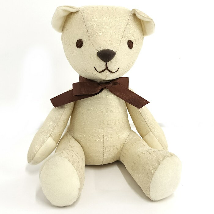 【中古】BURBERRY テディベア ぬいぐるみ くま ホワイト