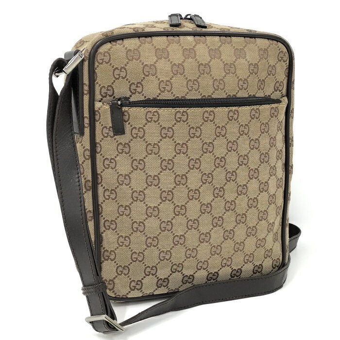 【中古】GUCCI ショルダーバッグ GGキャンバス ベージュ 018.1604