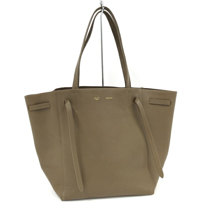 【中古】CELINE カバ ファントム スモール トートバッグ レザー ブラウンのサムネイル