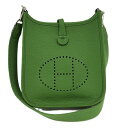 【中古】HERMES エブリンTPM ショルダーバッグ レザー ヴェールユッカ グリーン W刻印