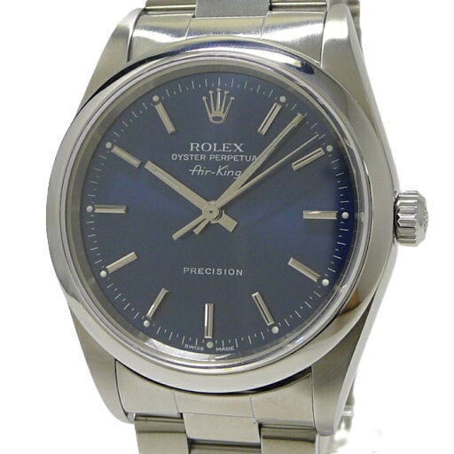 【中古】ROLEX エアキング 自動巻き SS ブルー文字盤 P番 14000 【中古】ROLEX エアキング 自動巻き SS ブルー文字盤 P番 14000