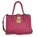 【中古】MIUMIU 2WAY ショルダーバッグ ピンク レザー