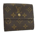 【中古】LOUIS VUITTON Wホック 二つ折り財布 ポルトモネビエカルトクレディモノグラム M61652(4)