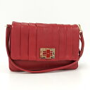 【中古】ANYA HINDMARCH ショルダーバッグ ミニグレーシー レザー レッド BF524636