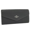 【中古】COACH エンベロープウォレット レザー ブラック C2480(4)