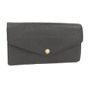 【中古】LOUIS VUITTON ポルトフォイユサラ 二つ折り長財布 モノグラムアンプラント ノワール M61182