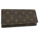 【中古】LOUIS VUITTON 二つ折り長財布 札入れ ポルト円3カルトクレディ モノグラム M61818