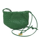 【中古】BOTTEGA VENETA ショルダーバッグ ザ バルブ イントレチャート レザー グリーン 651905