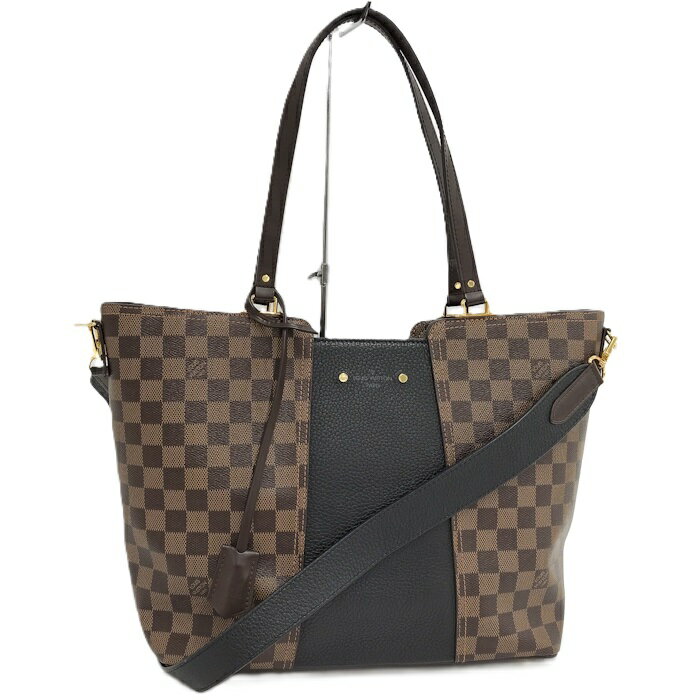 【中古】LOUIS VUITTON ジャージー 2WAYハンドバッグ ダミエ エベヌ N44023