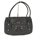 【中古】Salvatore Ferragamo ハンドバッグ レザー ブラック AB-21 6805