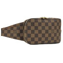 【中古】LOUIS VUITTON ボディバッグ ジェロニモス ブラウン ダミエ N51994
