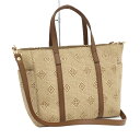 【中古】russet 2WAYバッグ ストロー ベージュ