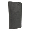 【中古】LOUIS VUITTON ポルトフォイユ ブラザ 二つ折り長財布 エピ レザー ノワール M60622