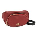 【中古】COACH ボディーバッグ ウエストバッグ レザー レッド 6488
