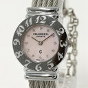 【中古】PHILIPPE CHARRIOL サントロペ レディース 腕時計 クオーツ SS ピンクシェル文字盤 028A
