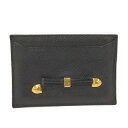 【中古】PRADA カードケース サフィアーノレザー ブラック(4)