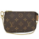 【中古】LOUIS VUITTON ミニポシェット アクセソワール ハンドバッグ モノグラム ブラウン M58009