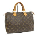 【中古】LOUIS VUITTON スピーディ30 ハンドバッグ モノグラム ブラウン M41526