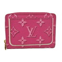 【中古】LOUIS VUITTON ポルトフォイユ ルー 二つ折り財布 モノグラム フォールフォーユー フューシャ M81472