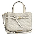 【中古】MICHAEL KORS エミリア スモール サッチェル 2WAYハンドバッグ PVC レザー ホワイト 35H0GU5S1B